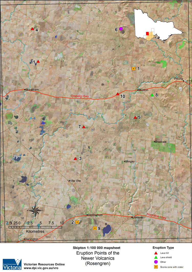Map:  Eurption Points - Skipton