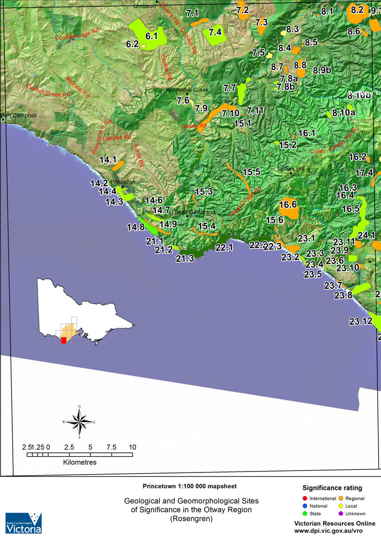 Map:  Sites of Geological & Geomorphological Significance - Princetown