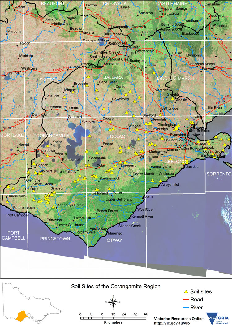 Corangamite Soil Pit Map