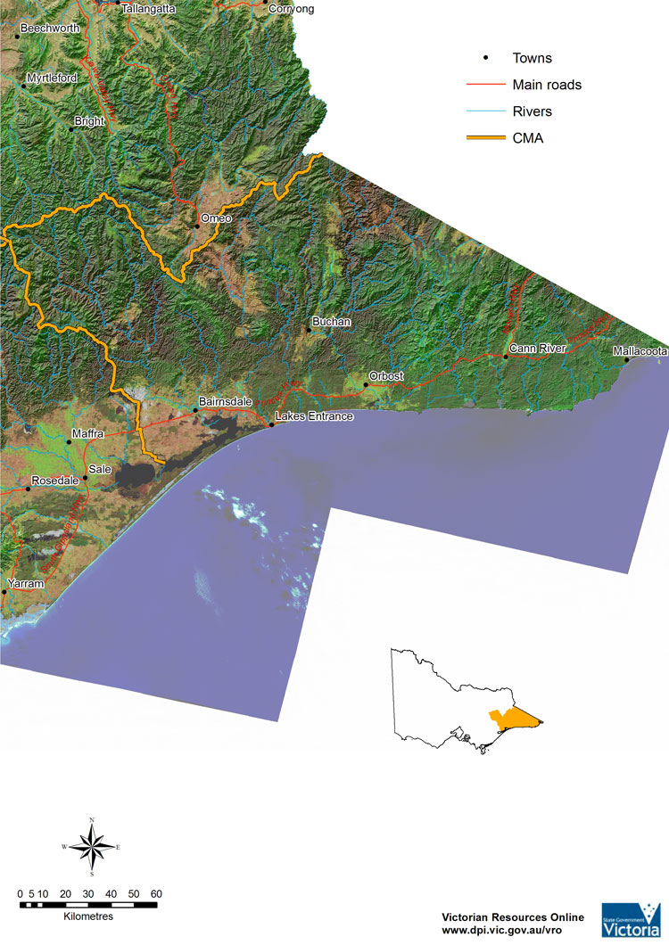 Location map - East Gippsland