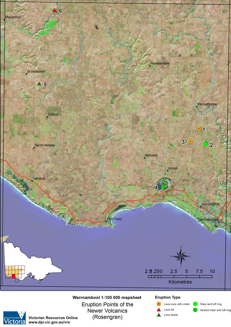 Eruption points - Warrnambool