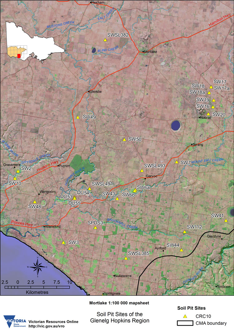 Image: Mortlake 100,000 mapsheet
