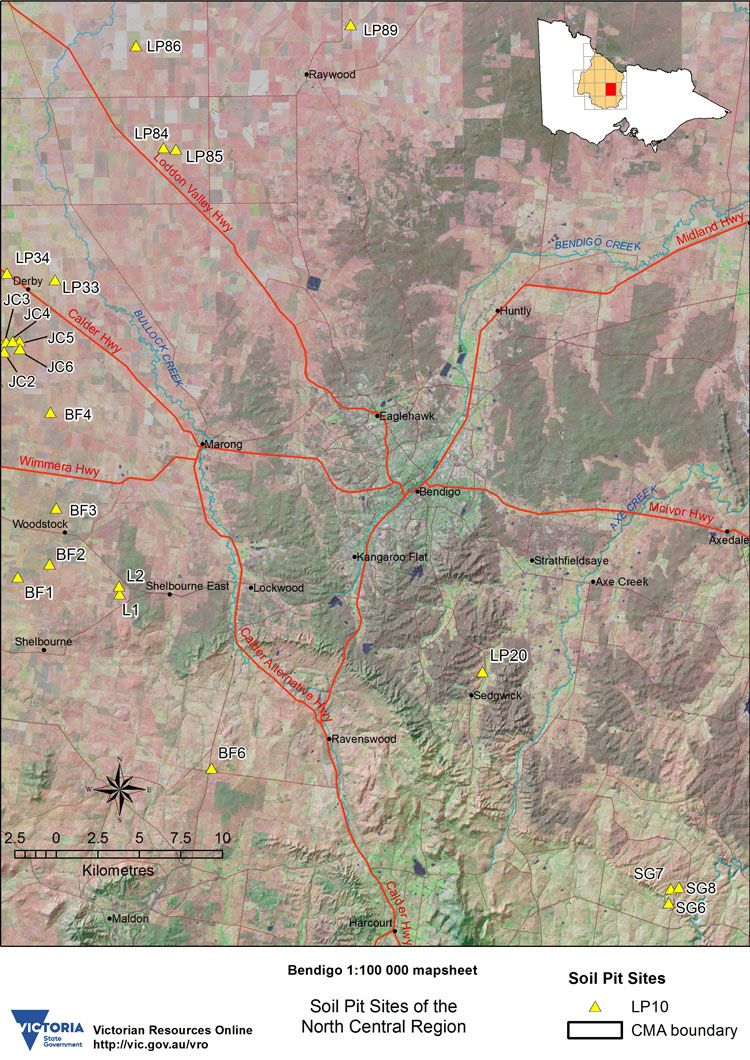 Image: Bendigo soil pit mapsheet