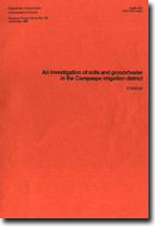 Investigation of soils and groundwater in the Campaspe Irrigation District