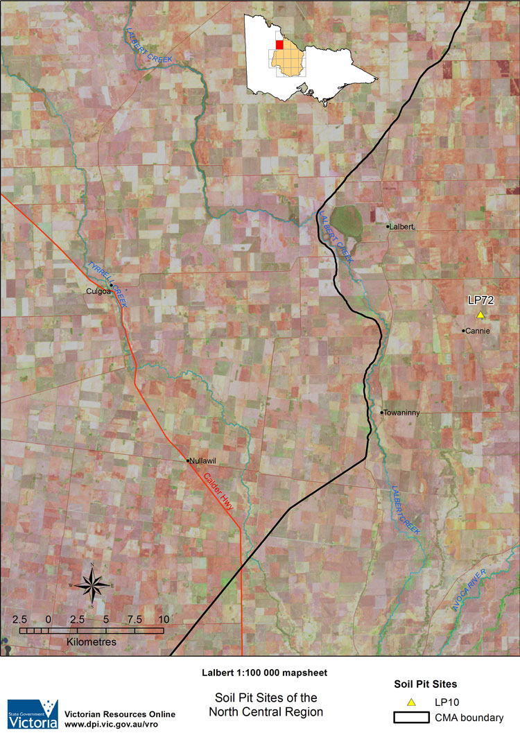 Lalbert soil pit map