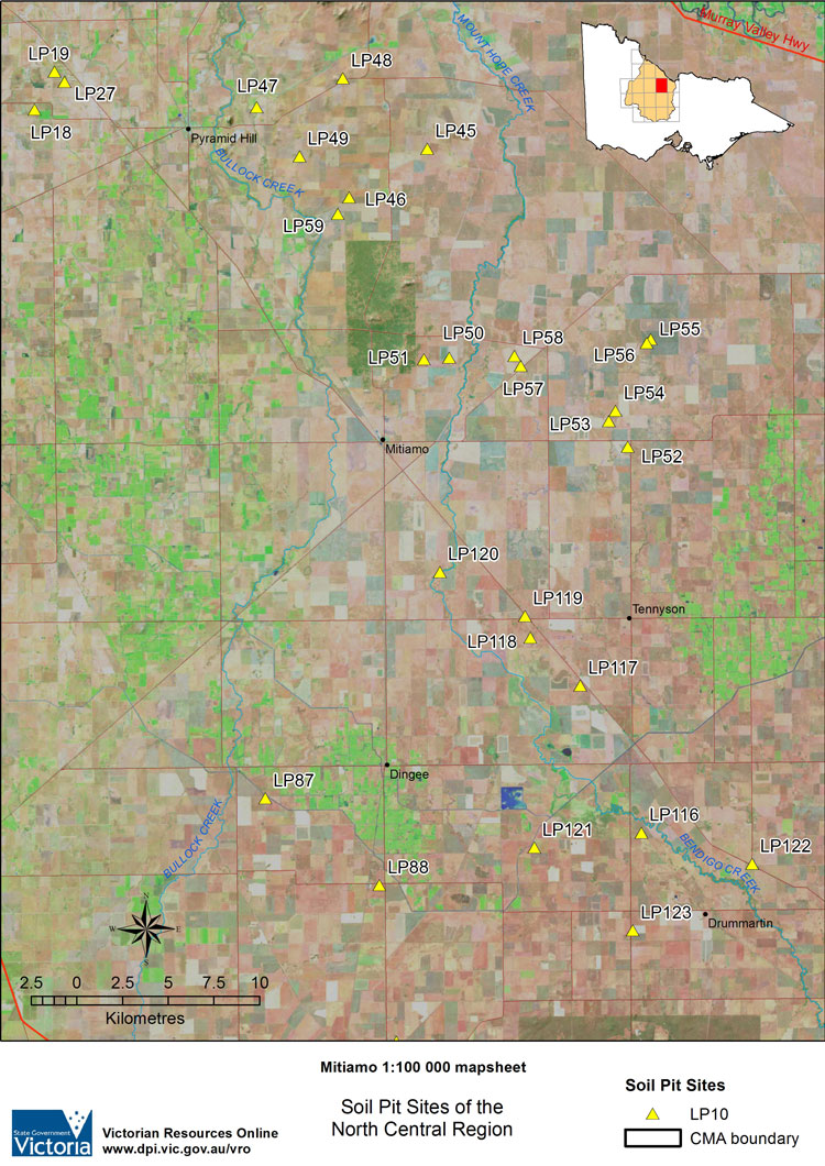 Mitiamo soil pit map