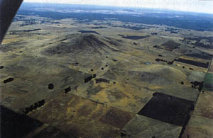 Image:  Mt Kooroocheang and Parasitic Lava parasitic plastic lava cones