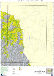 NE LRA Susceptibility to Gully & Tunnel Erosion - Kosciusko Map