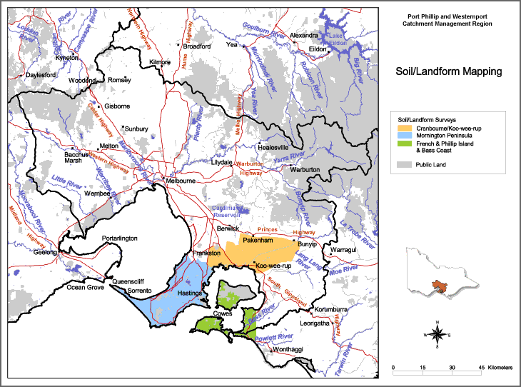 Map:  Regional Soil/Landform Mapping
