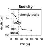 Graph: Sodicity levels in Site G72