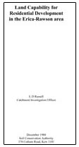 Land Capability for residential development in the Erica-Rawson area