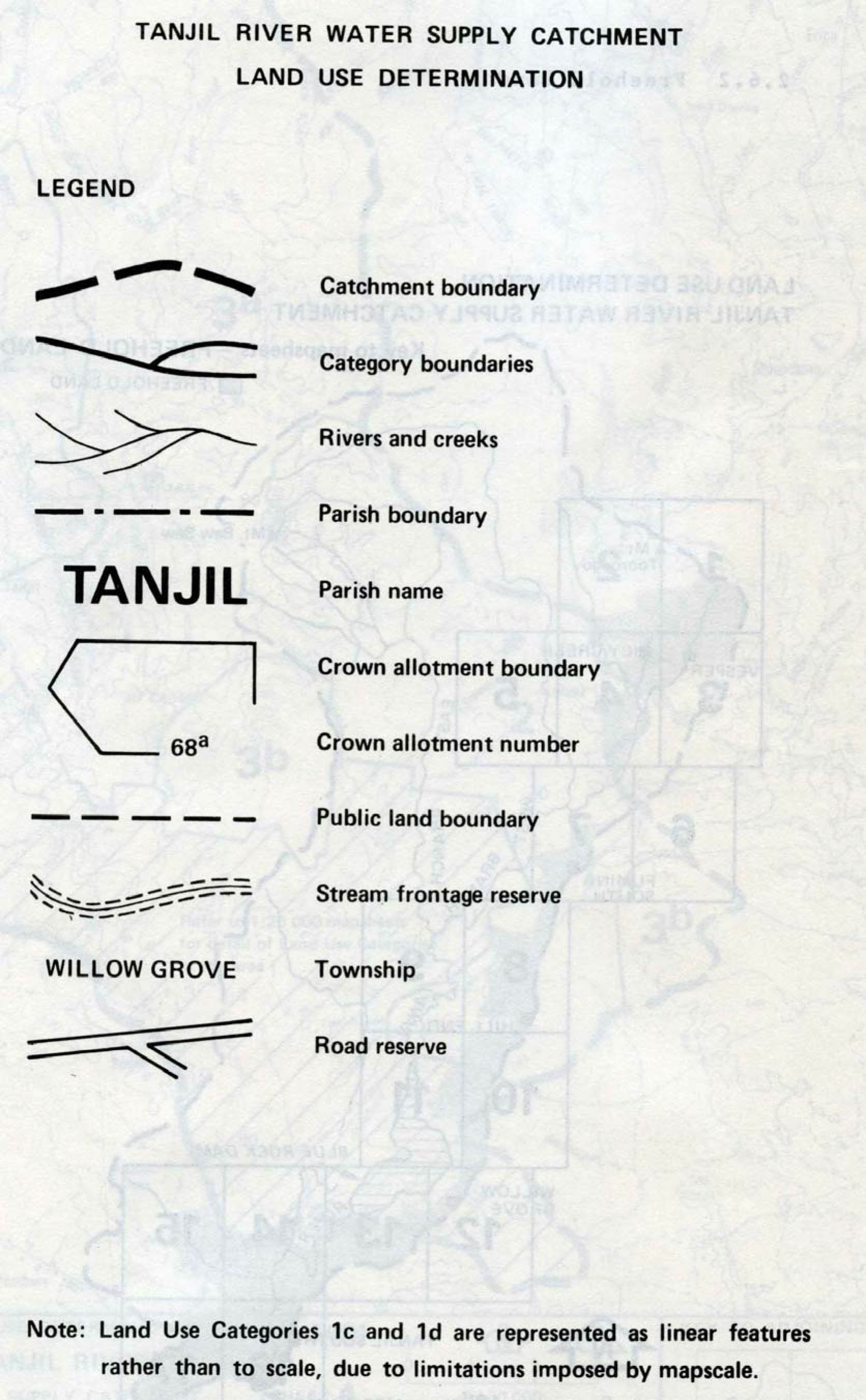 Image: Report on proposed LUD for the Tanjil River WSC 2.6.2 Maps - legend