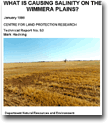 What is causing salinity on the Wimmera Plains