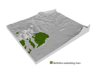 WLRA Landform Units Bellellen undulating rises