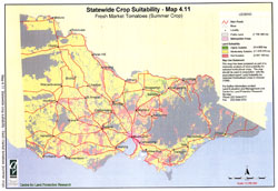 map showing suitablity for tomatoes