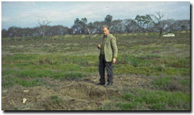 Photo: Jim Newell field sampling near Kerang.