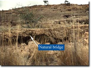 Photo: A natural bridge in the Parwan Valley.