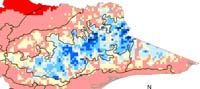 Eastern Uplands - temp 1970-1995
