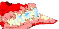 Eastern Uplands temp 2050