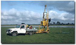 Photo: Gemco sampling rig in operation.