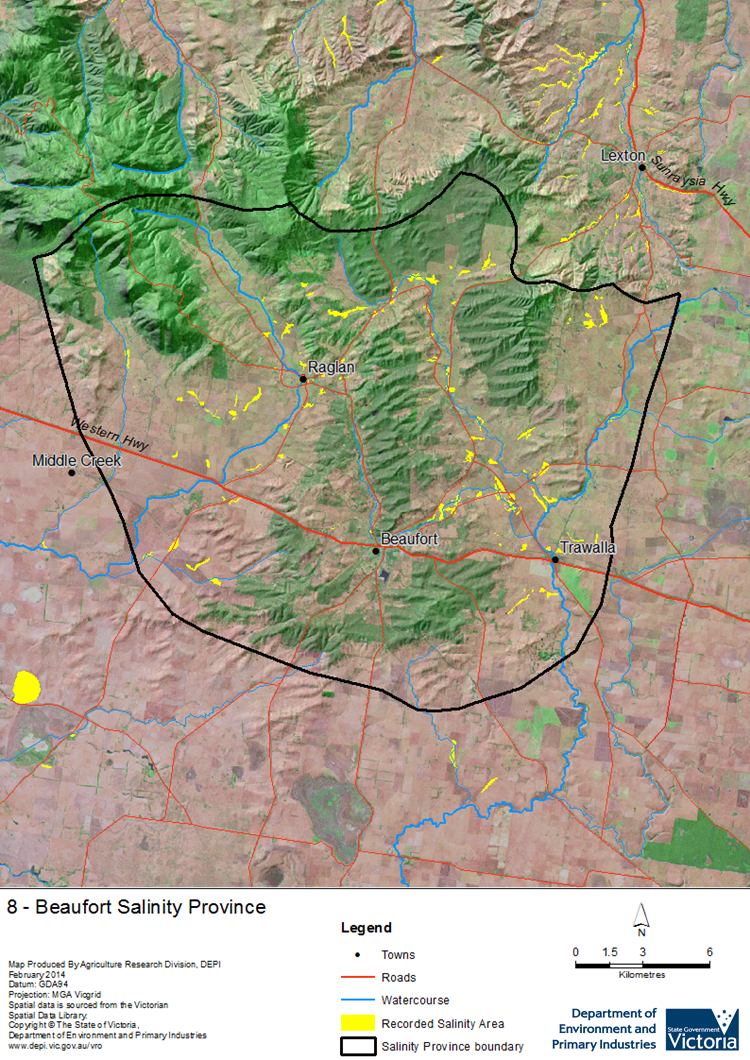A detailed map showing Beaufort Salinity Province