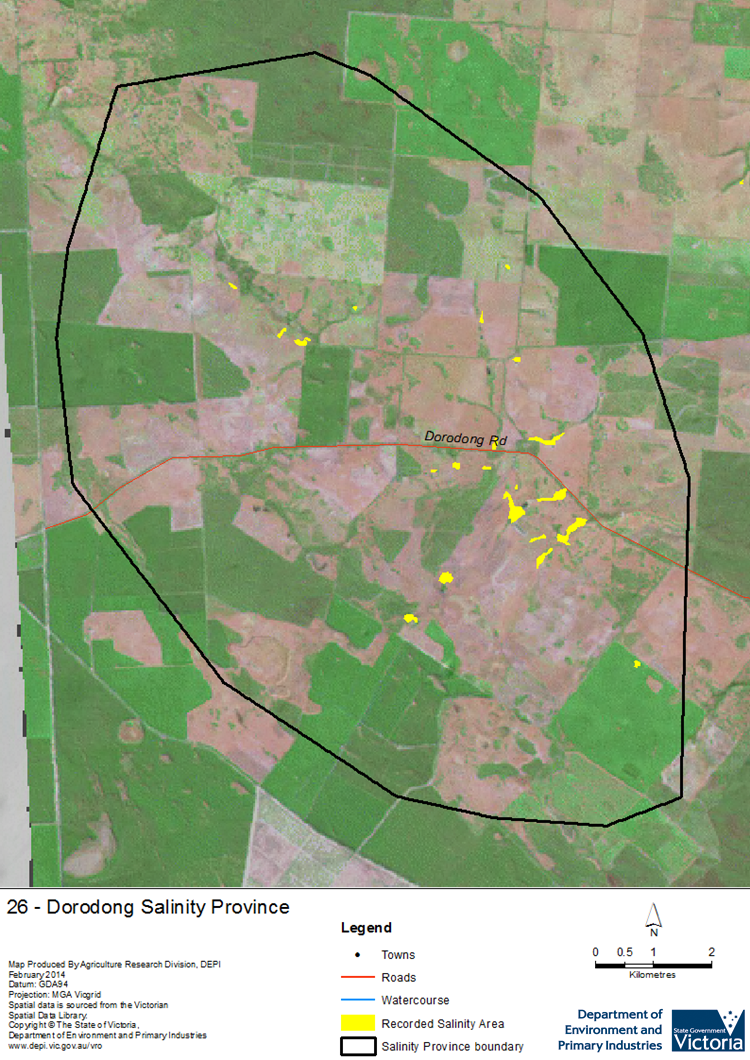 A detailed map showing Dorodong Salinity Province