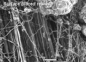 Surface placed residue