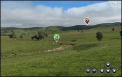 Screen grabs taken from soil landscape visualisation panoramas