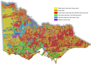 Thumbnail broadscale overview of Soil Surface Texture of Victoria