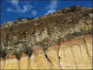 Soil exposed with sky
