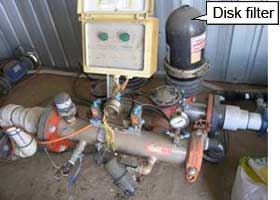 Figure 8. Disk filter installed in SDI system