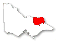 Map: North East Region within Victoria