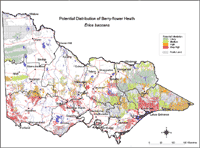 Map: Potential distribution of Berry Flower Heath