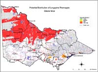 Map:  Potential distribution Longspine Thorn Apple