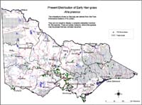 Map:  Present distribution Early Hair Grass