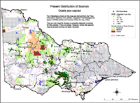 Map:  Present distribution Soursob